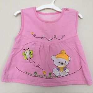 Baby girls pink vest